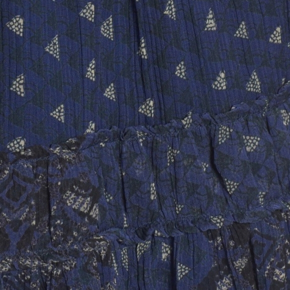 Lucky Brand flowy slighty sheer Peasant Top - Picture 5 of 13